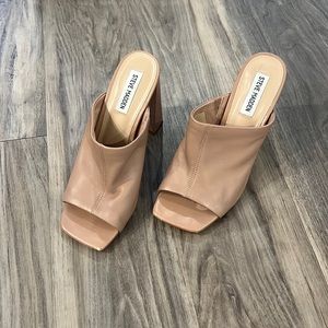Beige Leather Steve Madden Heels